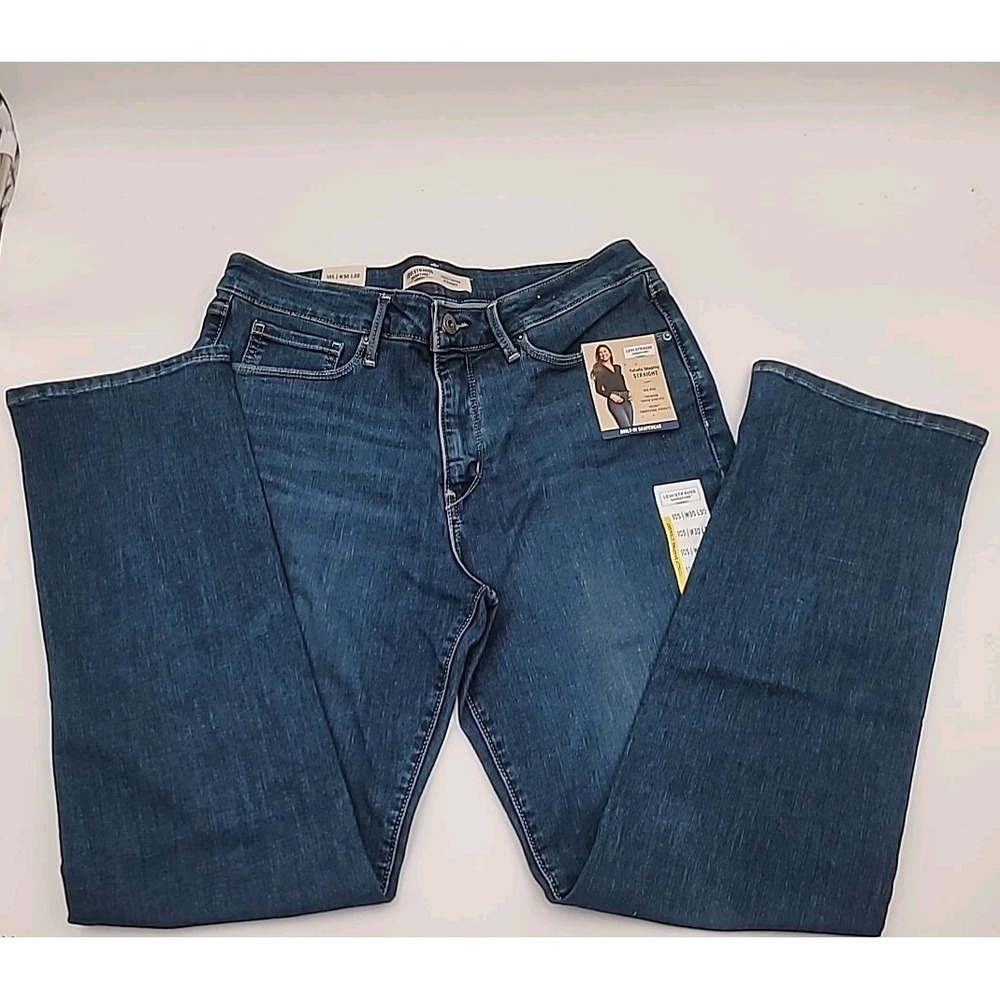 Levi Strauss Gold Signature Totally Shaping Blue Skinny Ankle Jeans 10S 30 x 30"